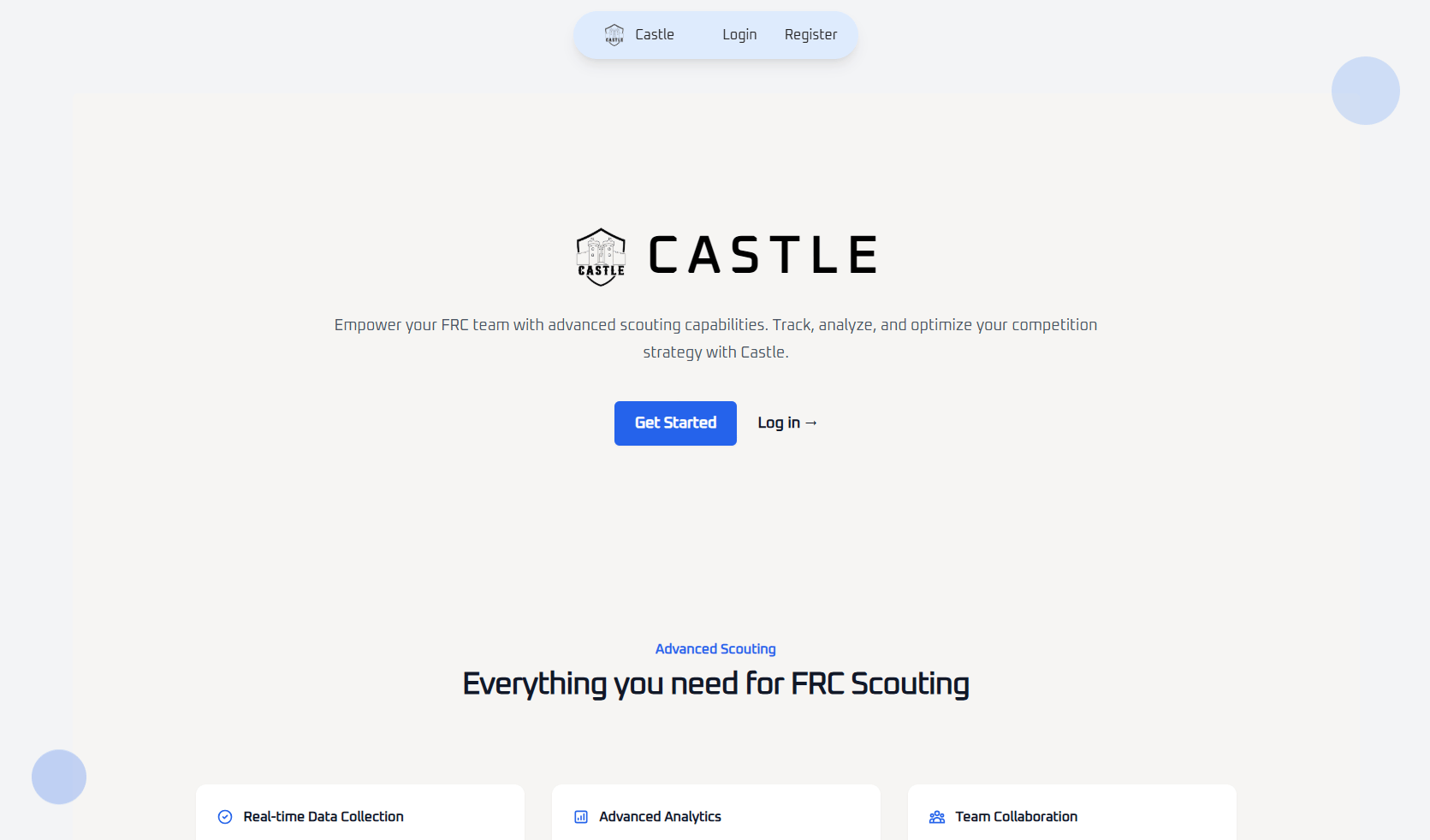 Castle FRC Scouting App